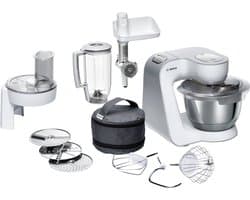 Bosch MUM5 - MUM58231 - Keukenmachine - 1000W - Keukenrobot - Keukenmixer - Mixer met Mengkom - 3,9L - Wit/Zilver