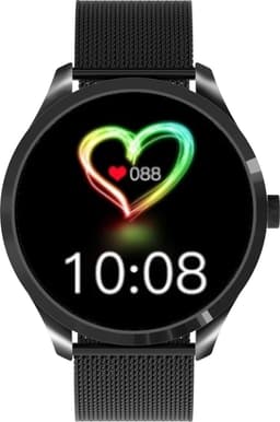 Belesy® Q9 Pro - Smartwatch Dames – Smartwatch Heren - Horloge - 1.28 inch - Kleurenscherm - Stappenteller - Bloeddruk - Hartslag - 75+ Wijzerplaten – Sporten – Milanees – Staal – Zwart - Kerstcadeau — thumbnail 4