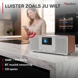 DAB radio - Audizio Palmi - Radio met cd speler - Bluetooth radio - FM, DAB+ en USB - Zilver — thumbnail 3