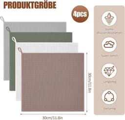 Barista-doeken 30 x 30 cm - Reinigingsdoeken - Praktisch formaat - Voor koffiezetapparaat en accessoires - ShopVlot — thumbnail 5