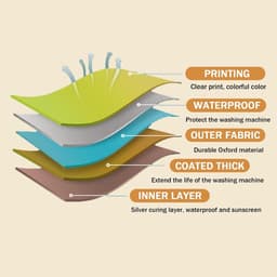 FANSU Wasmachinehoes met Tekenfilm waterdichte stofdichte machinehoes voor voorlader droogkast beschermer zonwerende wasmachinehoes droogtrommelhoes (Zwaan S capaciteit 5 7 kg) — thumbnail 3