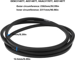 Dailygoods - Grasmaaier Deck Belt Twin Blade 514877 voor AL-KO Powerline T15-102 en T13-102 — thumbnail 4