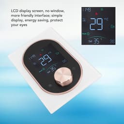 Slimme Thermostaat - Verwarmingsthermostaat Programmeerbaar - Temperatuur Regelen - Touchscreen Kleurendisplay - 86 x 86 mm - Wit — thumbnail 3