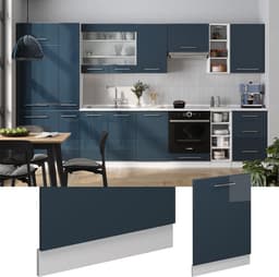 Vaatwasserfront - Keukenpaneel - Keuken Inrichten - Soft-close scharnieren - 60 cm breed - Donkerblauw hoogglans — thumbnail 3