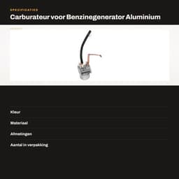 Carburateur voor Benzinegenerator - Aluminium - Eenvoudig te installeren - Grasmaaier Onderdelen - Verhoog je machinevermogen - Geschikt... — thumbnail 4