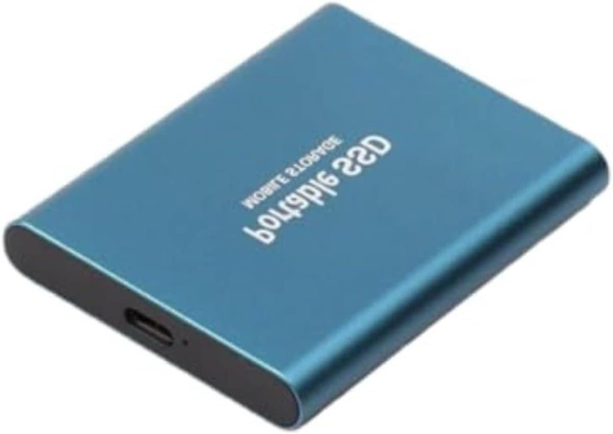 Draagbare SSD - Externe Opslag - Bestanden Opslaan - Ultrasnelle Overdracht - Tot 8TB - Blauw — afbeelding 1