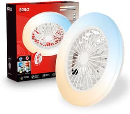 BRILONER Fantus - Plafondventilator met verlichting - LED plafondlamp met ventilator - ventilator lamp dimbaar - 5 snelheden - Ø48,5cm - wit — thumbnail 1