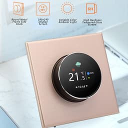Slimme Thermostaat - App Bediening - Verwarming Regelen - TFT Kleurendisplay - 86x86mm - Wit — thumbnail 3