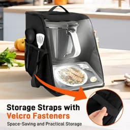 Keukenmachinehoes - Beschermhoes Apparaat - Keuken Organisatie - Waterafstotend Materiaal - 36.5 cm - Grijs — thumbnail 2