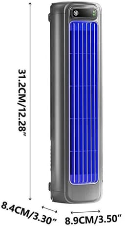 USB Oplaadbare Wandventilator – Draadloze Luchtcirculator – 3 Standen – Compacte Mini Ventilator – Donkergrijs — thumbnail 3