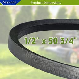Grasmaaier aandrijfriem - Vervangende riem - Onderhoud tuin - Exacte pasvorm - 1/2 x 50 inch - Zwart — thumbnail 3