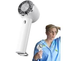 Draagbare ventilator, koelapparaat met ijskompres voor reizen, persoonlijke ventilator voor buiten, voor thuis, camping, rugzakreizen, wandelen, picknick, slaapzalen - wit