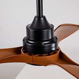 HAUSS SPOLE Plafondventilator – Met Verlichting En Afstandsbediening – 42 Inch – ABS – Zwart En Donker Walnoot – Voor Slaapkamer En Terras — thumbnail 3