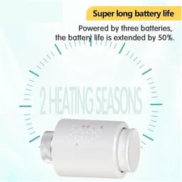 Slimme Thermostaat - Radiatorkraan Regelaar - Energie Besparen - App en Spraakbediening - M30 x 1.5mm - Wit — thumbnail 5