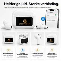LifePods Deluxe 2.0 - LifeGadgets OpenEar Sport Pro Earbuds - Draadloze Oortjes - Oordopjes met Oplaadcase - Wireless Earphones - In Ear Sport - Noise Cancelling - Draadloos - Bluetooth - Geschikt Voor o.a. IPhone en Samsung - Smartphone en Laptop — thumbnail 5