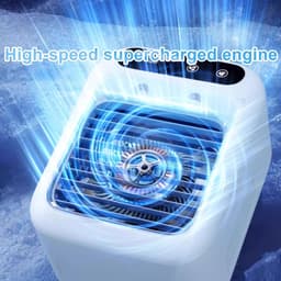 Draagbare bureau-airconditioner, kleine stille draadloze AC met aanraakpaneel en grote watertank voor kantoor en slaapkamer, 220V — thumbnail 3