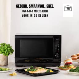 QORA® Stoomoven - Zwart - 46cm x 52cm x 35cm — thumbnail 5