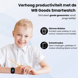 WB Goods Kinder Smartwatch - GPS Horloge Kind - Smartwatch Kinderen - Kinder GPS Tracker - 4G & SMS - Zwart - Met Nederlandse Taal — thumbnail 3