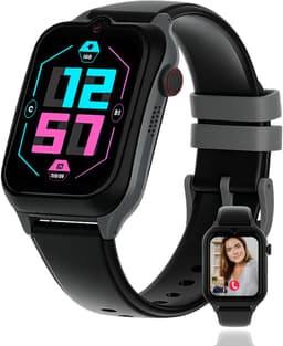 WB Goods Kinder Smartwatch - GPS Horloge Kind - Smartwatch Kinderen - Kinder GPS Tracker - 4G & SMS - Zwart - Met Nederlandse Taal — thumbnail 1