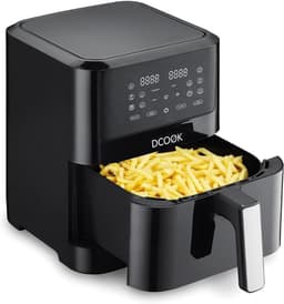 Luchtfriteuse - Airfryer Heteluchtfriteuse - Gezond Frituren - Grote Capaciteit - 8 L - Zwart — thumbnail 5