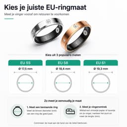 DrPhone RingSense Elegance Slimme Ring - Smart Ring - IP68 - Stappenteller - Zilver - EU Maat 61 — thumbnail 3