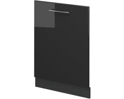 Vaatwasserpaneel - Keukenfront - Keuken Inbouwen - Soft-close scharnieren - 60 cm breed - Antraciet hoogglans