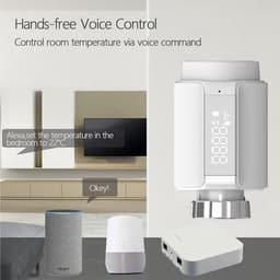 Slimme Thermostaat - Radiatorknop - Energie Besparen - App en Spraakbesturing - M30 x 1.5 - Wit — thumbnail 3