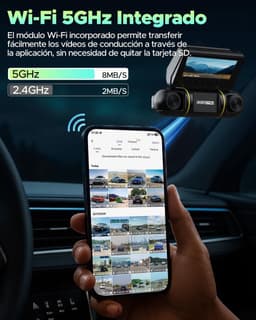 Dashcam voor auto - Zwart - 4 Kanalen - 1080p Full HD Camera Systeem met WiFi en Nachtzicht - Voor Parkeerbewaking en Binnengebruik — thumbnail 3