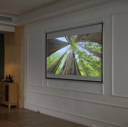 COVREO Projectiescherm 203 x 152 cm wit, 100 inch handmatig voor thuis — thumbnail 1