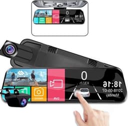Dashcam voor Auto - 10 Inch Touchscreen Spiegelcamera - 1080P AHD Dashcam met Nachtzicht - G-Sensor - Parkeermodus - Groothoek 170° - Zwart — thumbnail 5