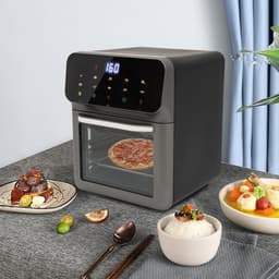 Kleine oven - Mini oven - Thuis bakken - Hetelucht circulatie - 13 liter capaciteit - Zwart — thumbnail 5