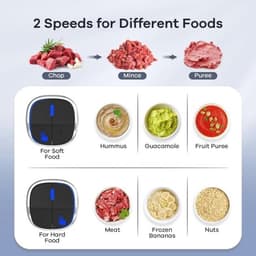Foodprocessor en vleesmaler met glazen en roestvrijstalen kommen, 450W motor en oververhittingsbeveiliging — thumbnail 2