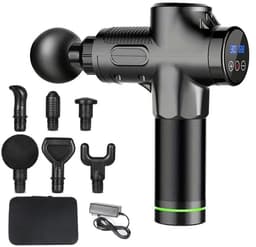 Zerova Massagepistool - Massage Gun - Professioneel - Massage Apparaat - Massage Pistool - 6 massagekoppen - 30 Snelheden - Zwart — thumbnail 5