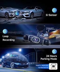 SnelShoppen - 4-Kanaals 2K Dashcam met WiFi, 360° Bescherming, Nachtzicht, 3 Inch IPS Display, G-Sensor, Ideaal voor Auto, VTC, Rijschool, Gezinsreize — thumbnail 3