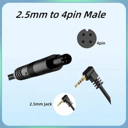 SnelShoppen - 2.5mm naar 4Pin Dashcam Kabel 6m, Achteruitrijcamera & Dashcam Verlengkabel, Auto Camera, Carplay Scherm, Achteruitkijkspiegel, Verlengd — thumbnail 4