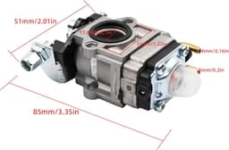 SnelShoppen - Carburetor voor Grasmaaier 52cc, 49cc, 43cc - Carburetor Kit met Pakking, Slang, Bougie en Brandstoffilter - Duurzaam en Brandstofeffici — thumbnail 4