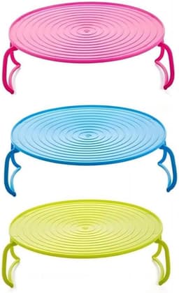 SnelShoppen - 3 Laags Magnetron Stoomrek - Ronde Stoomplaat - Kunststof Stoomrooster - Magnetron Accessoire - Voor Keuken en Feest — thumbnail 1