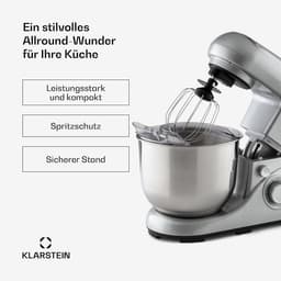 Keukenmachine Mixer - Bakmachine Deegmachine - Koken en Bakken - Planetair Roersysteem - 5 Liter Kom - Zilver — thumbnail 3