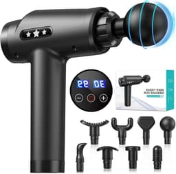 Massage Gun - Spier Massager - Spierherstel Bevorderen - 30 Snelheden - 25 x 23 x 5 cm - Zwart — thumbnail 1