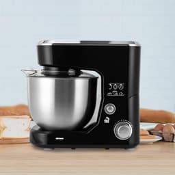 Keukenmachine - Mixer - Bakken en Mixen - Krachtige Motor - 5 Liter Kom - Zwart en Zilver — thumbnail 4