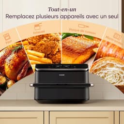 Heteluchtfriteuse Dubbel - Airfryer Manden - Maaltijden Bereiden - Dubbele Kamer Technologie - 10 Liter XXL - Donker Zwart — thumbnail 3