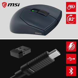 MSI FORGE GM340 WIRELESS NAVY – Gamingmuis – Draadloos RF - Bluetooth – Optisch – 12.000 DPI — thumbnail 4