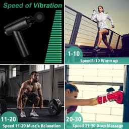 SnelShoppen - Massagepistool voor Diep Weefselmassage, Stille Percussie, Spierpijn Verlichting, Ideaal voor Rug, Nek, Schouders, Hoofd, Lichaamshamer — thumbnail 4