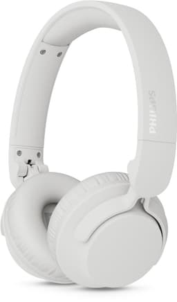 PHILIPS TAH4000 draadloze on-ear hoofdtelefoon, 70 uur afspeeltijd, Dynamic Bass, 32 mm drivers, Bluetooth 6.0 Multipoint, snelkoppelen, vervangbare kussentjes & batterij, licht & opvouwbaar – Wit — thumbnail 1