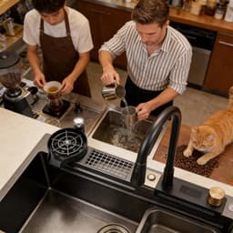 Glazen spoeler - Flessenreiniger Kopjesreiniger - Snel glazen reinigen - Krachtig straalmechanisme - 119 x 143 x 119 cm - Zwart — thumbnail 4