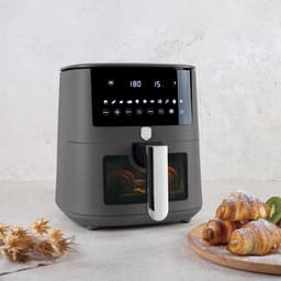 BerlingerHaus Airfryer XXXL Mat Antraciet - met Kijkvenster - 8 Liter - 1650W — thumbnail 4
