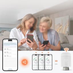 Slimme thermostaatklep - Radiatorknop Zigbee - Energie besparen - App bediening - 111 x 95 x 68 cm - Wit — thumbnail 4