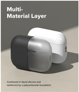 Ringke Silicone Hoesje Geschikt voor Apple AirPods Pro 3 - Siliconen Cover - Karabijnhaak - Case Zwart — thumbnail 4