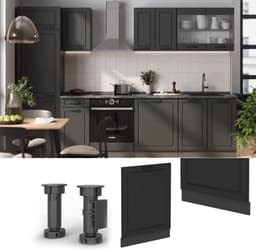 Vaatwasserfrontpaneel - Paneel Vaatwasser - Keuken Integratie - Naadloze Pasvorm - 60 cm breed - Antraciet — thumbnail 3