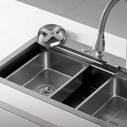 Kopjeswasmachine - Glasreiniger Spoelbak - Snelle Glasreiniging - Robuust Roestvrij Staal - 14 x 133 cm - Zilver — thumbnail 3